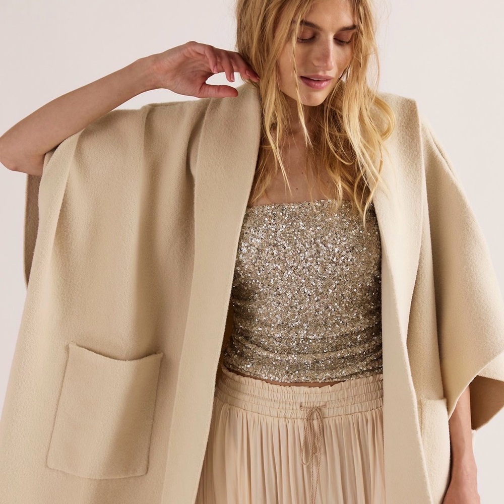 Free People All I Need Cozy Hooded Duster